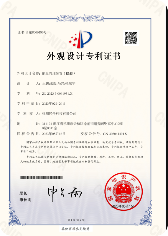 知识产权证书